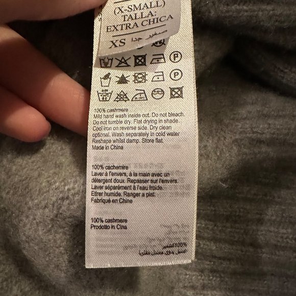 All Saints Women's Cashmere Turtleneck Sweater Gray 100% Cashmere Size XS - Picture 6 of 8